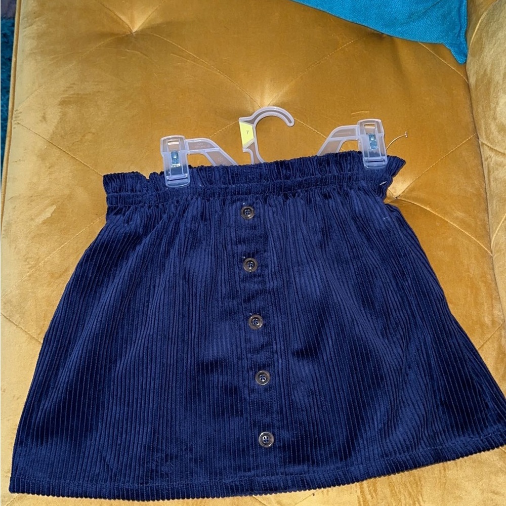 Isaac Mizrahi Blue Corduroy Skirt (New)